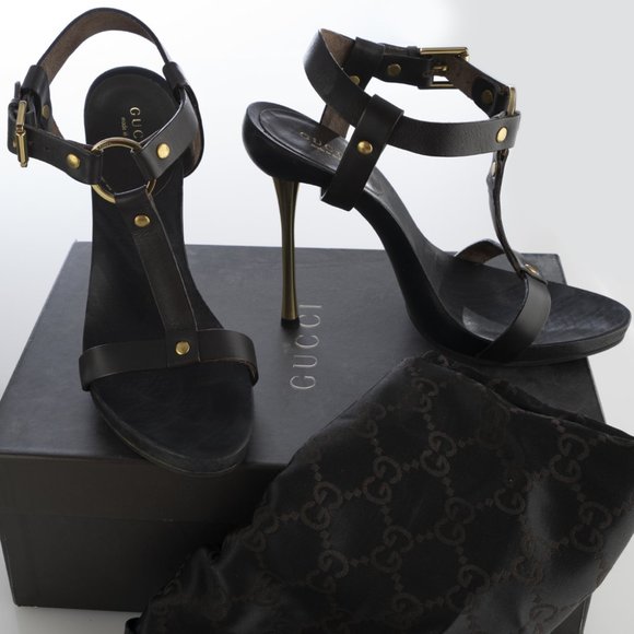 Collectors! Runway, Gucci brown wood sandals - Picture 1 of 14